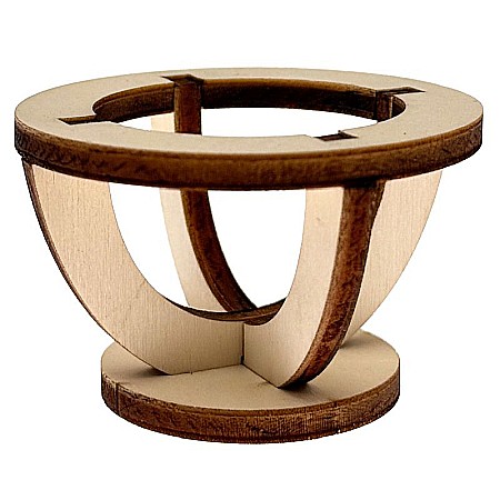 Set 6 suporturi pentru oua incondeiate, din lemn, 6 cm [2]