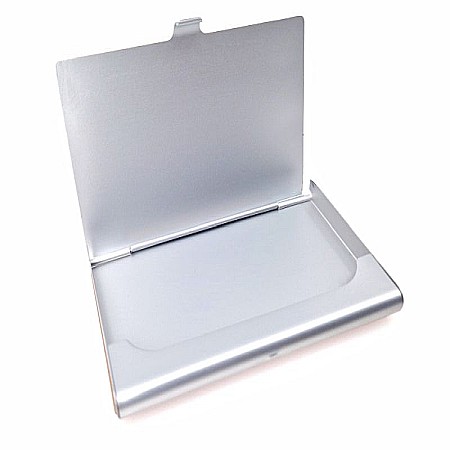 Suport carti de vizita, interior metalic, placat cu lemn de cires, 9.3 cm x 5.4 cm [1]