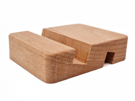 suport telefon tableta lemn fag 8x6x2 cm accesoriu birou natural [1]