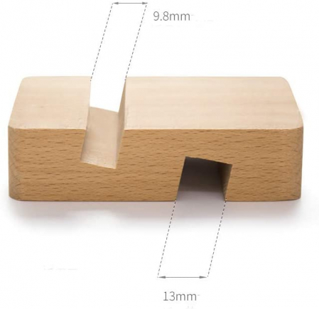 suport telefon tableta lemn fag 8x6x2 cm accesoriu birou natural [3]