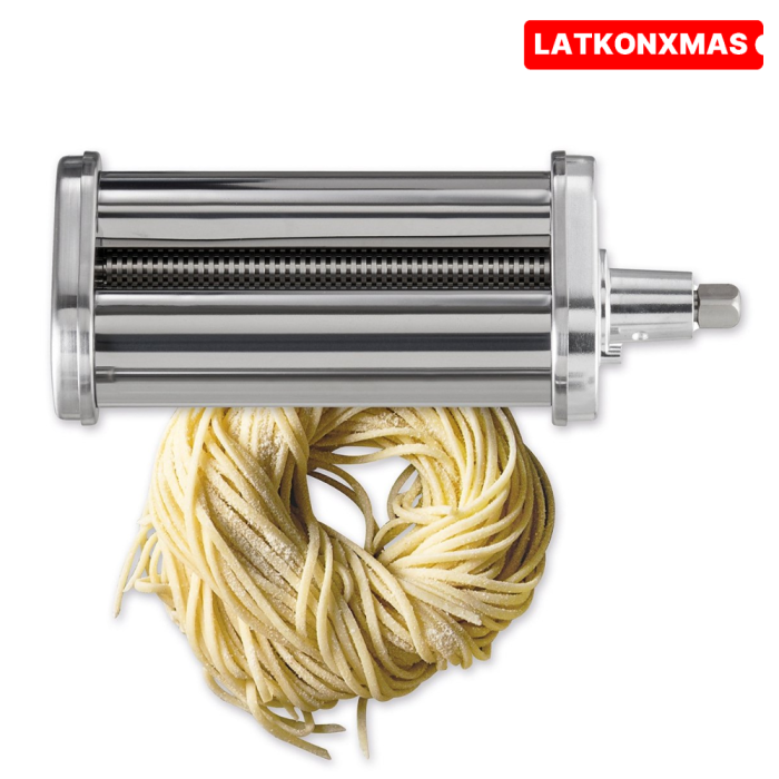 Accesoriu pentru prepararea pastelor spaghetti, compatibil cu mixerul Latkon® LTK-1800, Otel Inoxidabil, Argintiu [1]