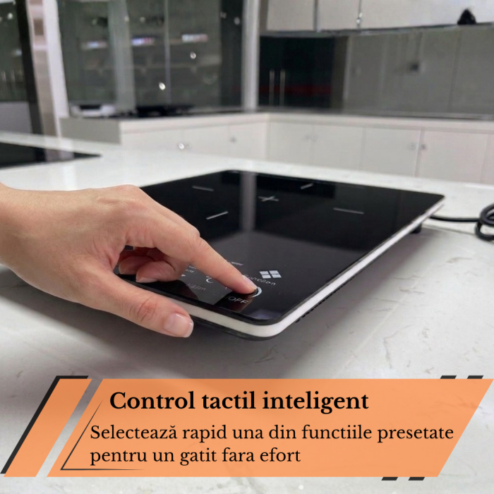 Plita cu Inductie Latkon IP2000Nova, 2000W, 8 Programe, Touch control, OverHeat Safety System, Auto Shutdown, Timer, Stop & Go, Negru [2]