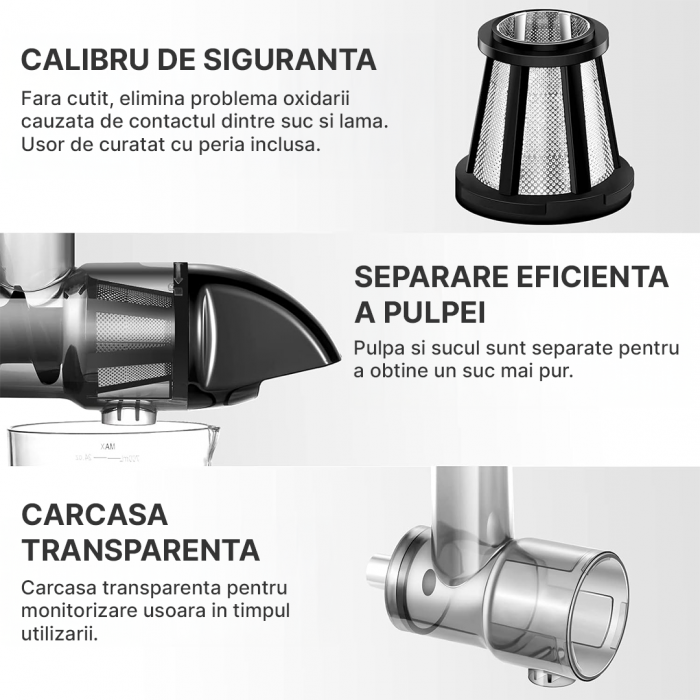 Storcător cu presare la rece Latkon, 150W, melc silențios [4]