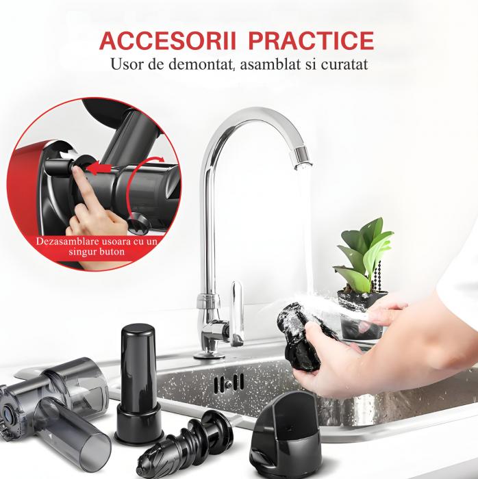 Storcător cu presare la rece Latkon, 150W, melc silențios [9]