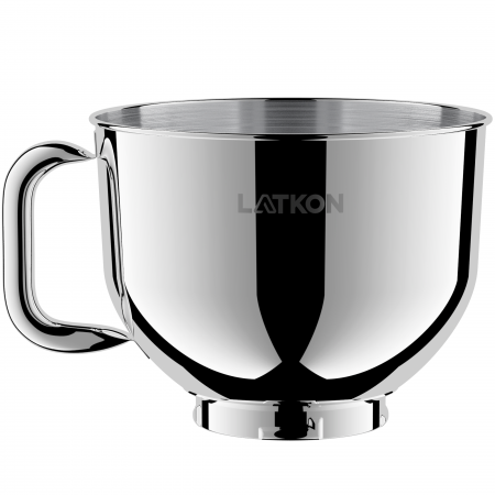 Mixere cu bol - Bol de inox, compatibil cu mixerul Latkon® LTK-1800, 6L, Otel Inoxidabil, Argintiu