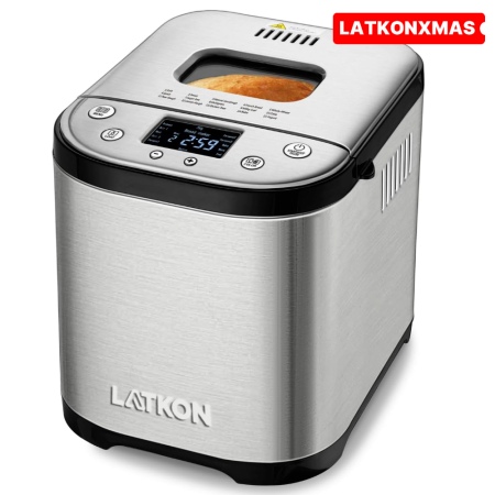 Electrocasnice pentru bucatarie - Mașină de pâine Latkon MBF-001, 710W, 15 programe, 900g, timer, display LCD