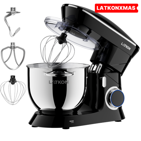 Electrocasnice pentru bucatarie - Mixer planetar Latkon LTK-1500 cu bol inox