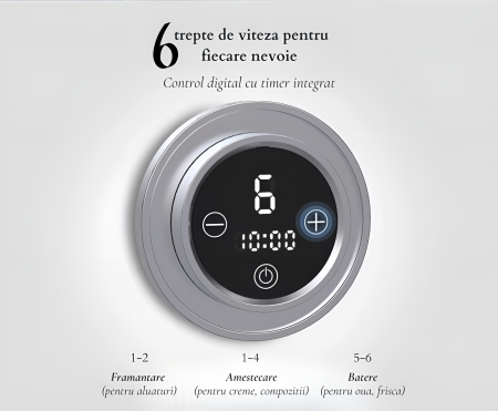 Mixer cu Bol Latkon A5-A 1500W, Bol Inox 5L, Negru [3]