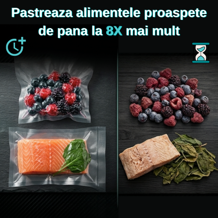 Set 6 role pungi de vidat gofrate Latkon®, 28 x 300 cm, Reutilizabile, Lavabile in Masina de Spalat, Rezistente, Ideale Pentru Depozitare sau Preparare Sous Vide, Fara BPA, Transparent [4]