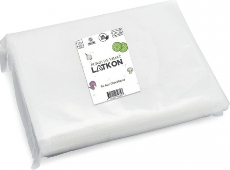 Set de 50 Pungi Vidat Latkon®, 20x30 cm, Reutilizabile, Lavabile in Masina de Spalat, Fara BPA, Rezistente la Intepaturi si Rupere, Ideale Pentru Depozitare sau Preparare Sous Vide, Transparent