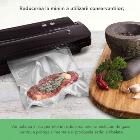 Set de 50 Pungi Vidat Latkon®, 28x40 cm, Reutilizabile, Lavabile in Masina de Spalat, Fara BPA, Rezistente la Intepaturi si Rupere, Ideale Pentru Depozitare sau Preparare Sous Vide, Transparent Mat [3]
