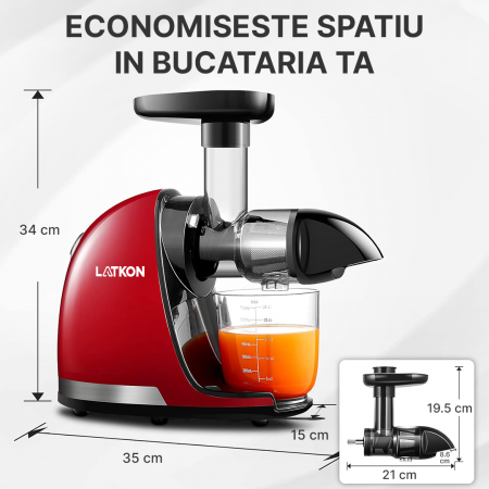 Storcător cu presare la rece Latkon, 150W, melc silențios [5]