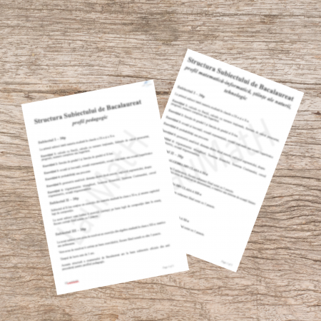 Structura Examenului de Bacalaureat