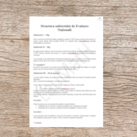 Home - Structura Examen Evaluare Națională 2024