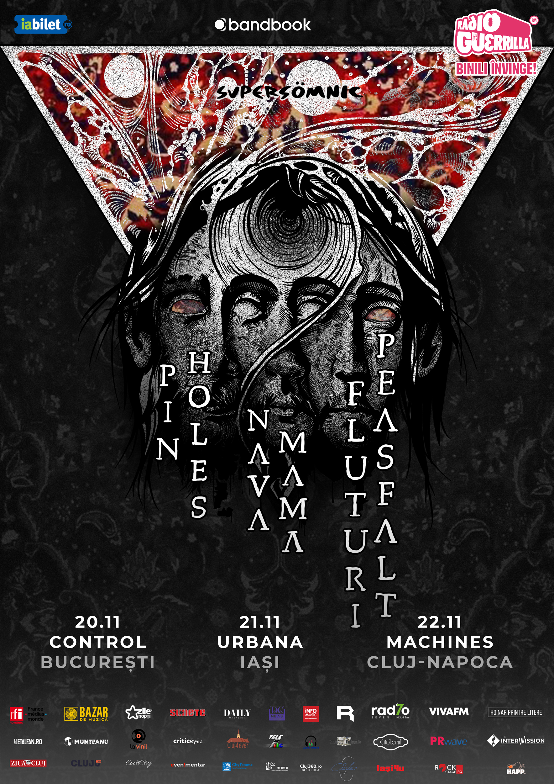 Explozie de sunete la Machines Venue Cluj-Napoca: Pinholes, Fluturi pe Asfalt și Nava Mamă într-un concert - eveniment