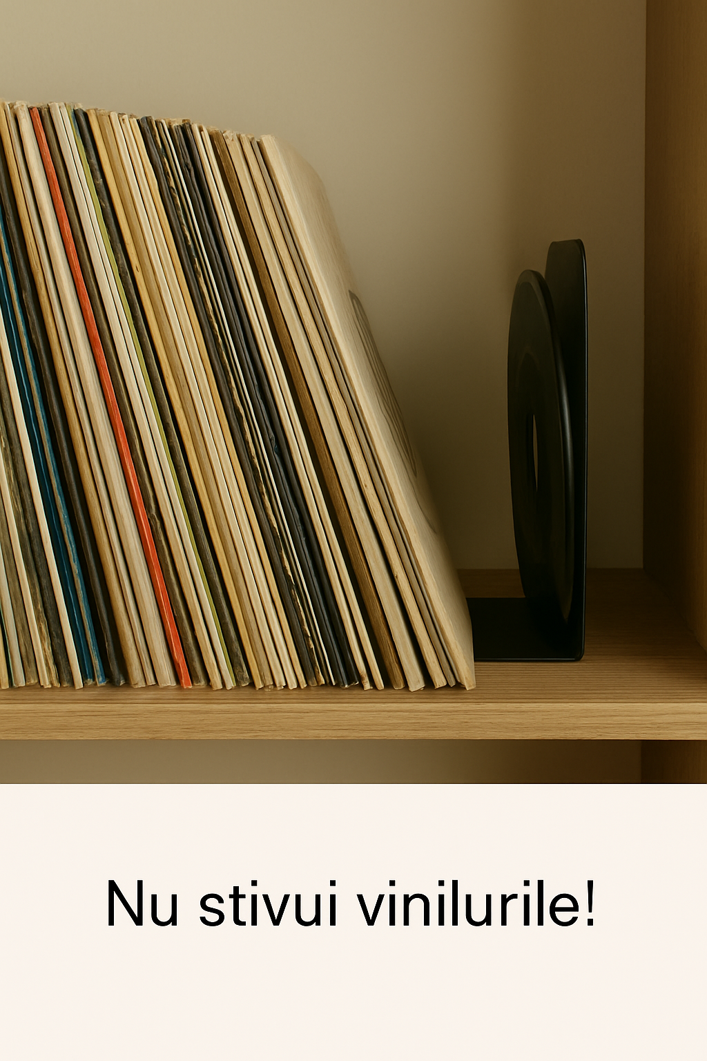 Nu stivui vinilurile! Păstrează-le în poziție verticală