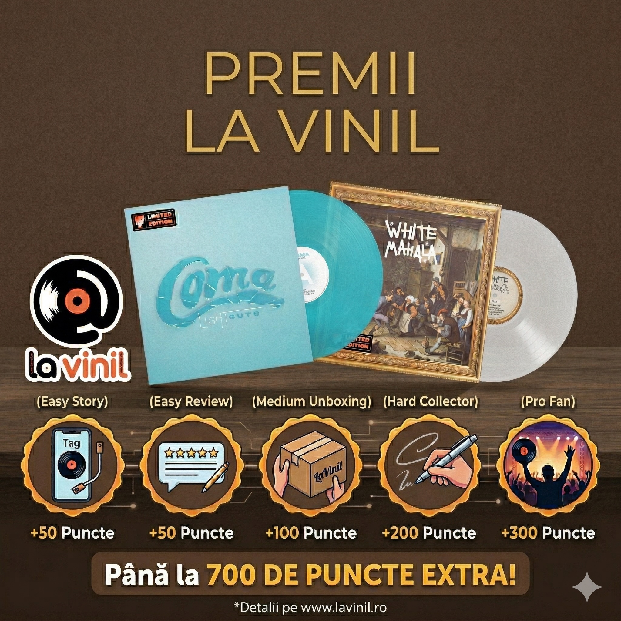 Programul de fidelitate LaVinil: Câștigă puncte extra cu edițiile Coma și White Mahala