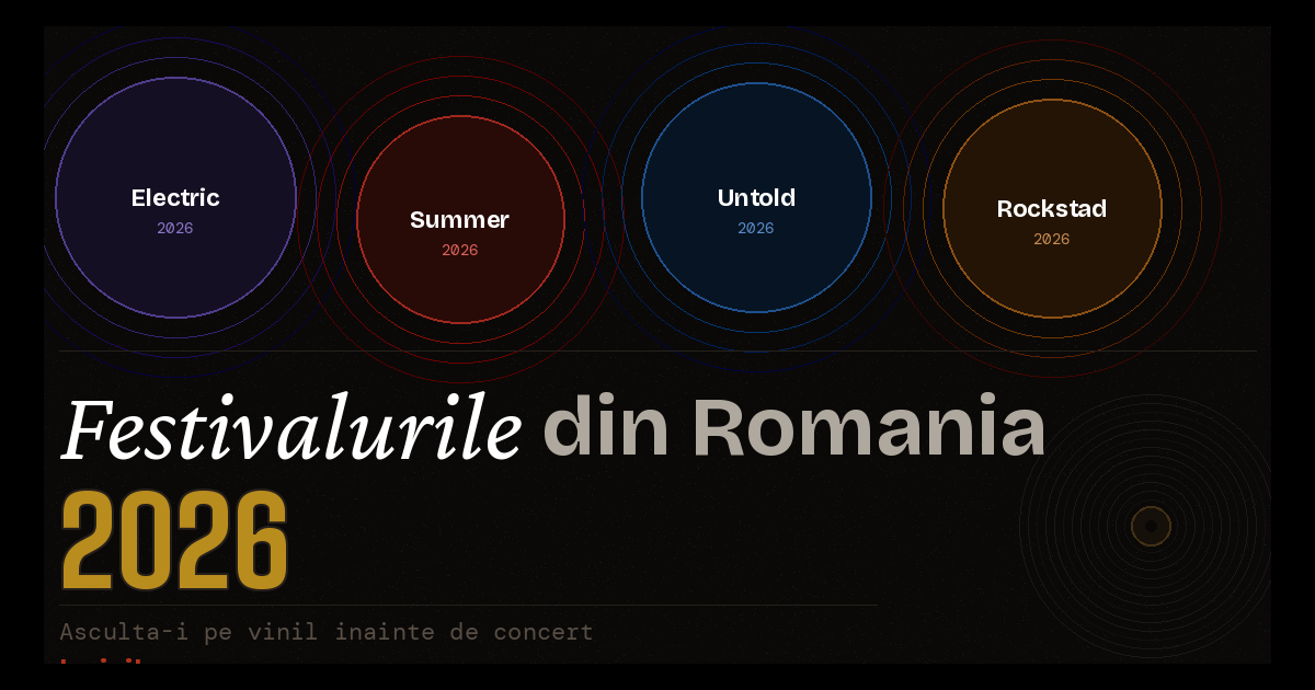 Festivalurile de muzică din România 2026 — ascultă-i pe vinil înainte de concert