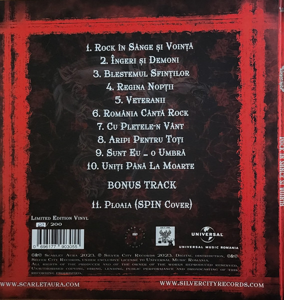 Scarlet Aura – Rock În Sânge Și Voințăy - Vinil [2LP] [2]