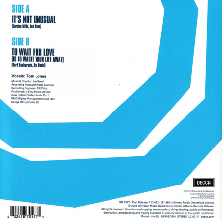 Tom Jones – It's Not Unusual EP [1]