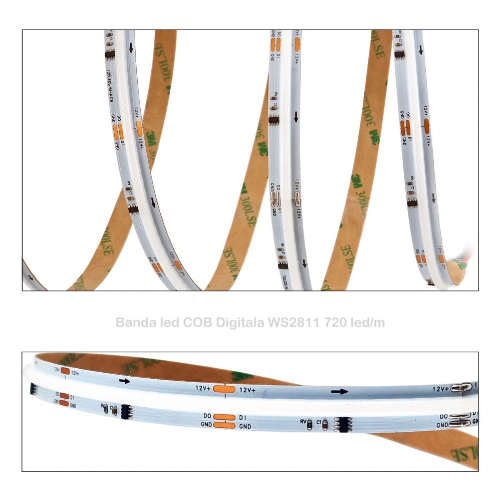 Banda led cob digitala WS2811 720 12V [2]