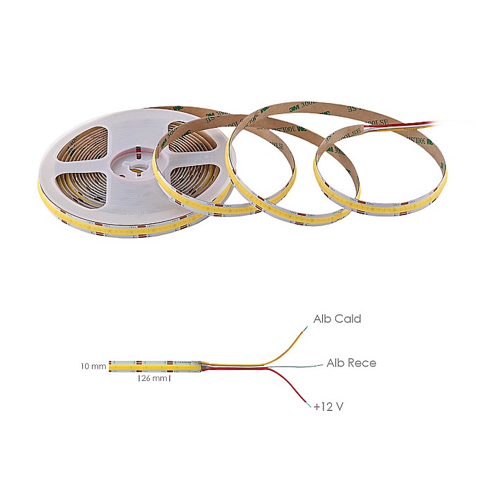 Banda led COB lumina calda si rece CCT [3]