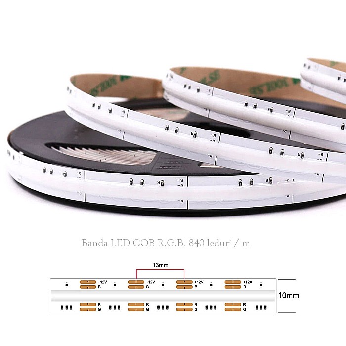 Banda led COB RGB 840 led/m 12V [4]