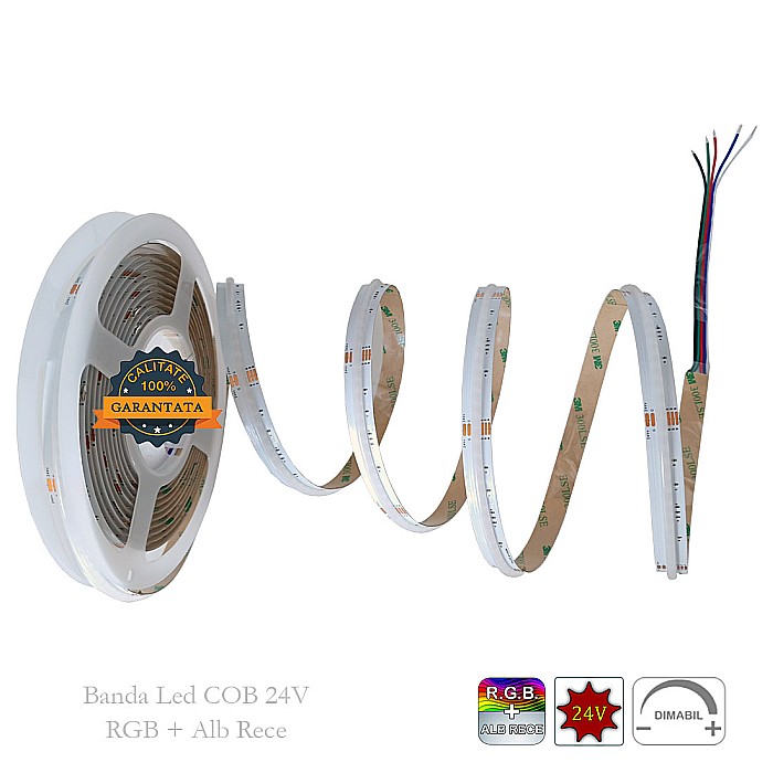 Banda led Cob RGBW 24V Alb Rece [2]
