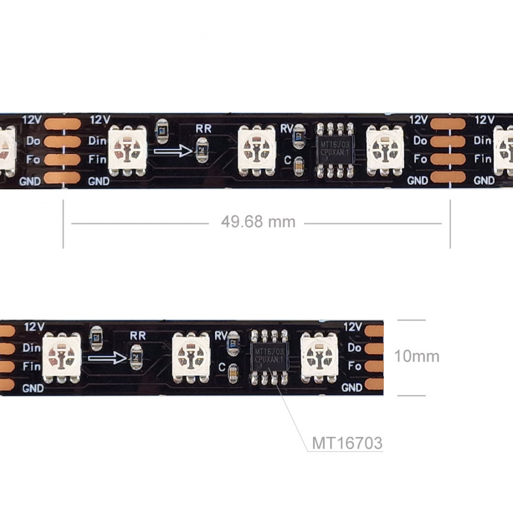 Banda led digitala 12V RGB 60 led [3]
