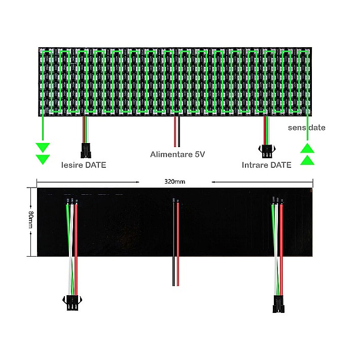 Matrice led adresabil 8x32 WS2812B [3]