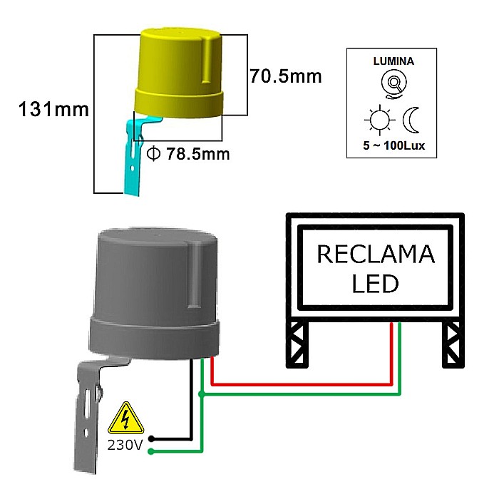 Senzor crepuscular zi noapte 25A [4]
