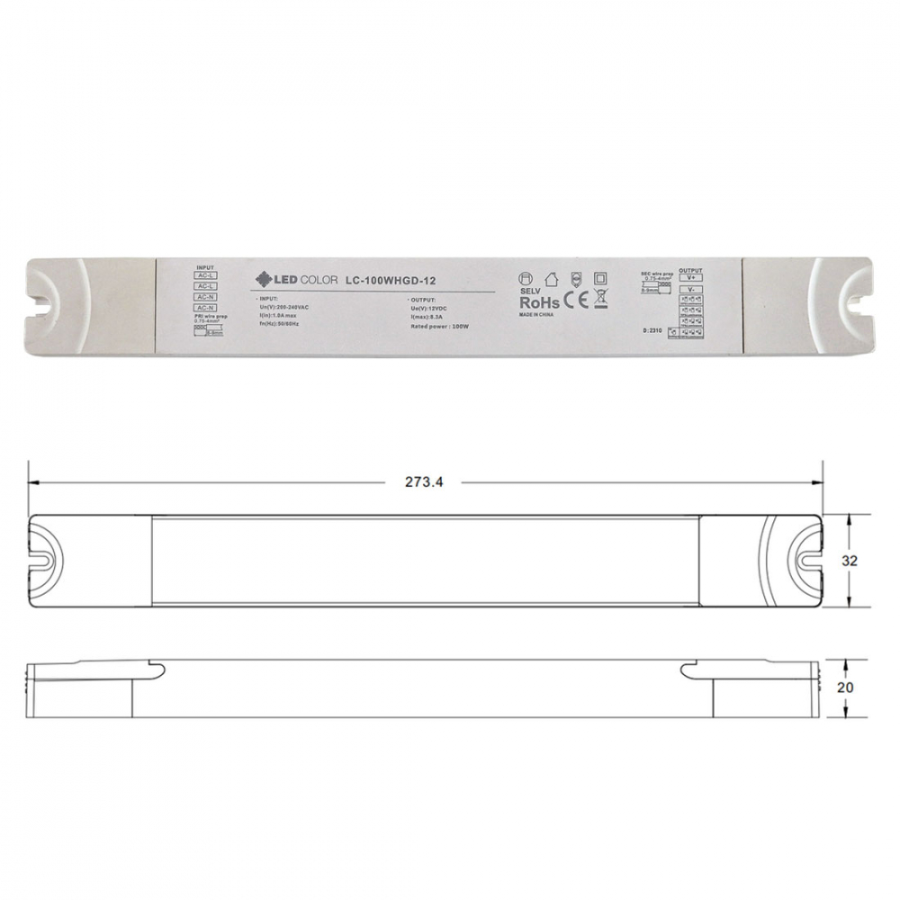 Sursa led 12V slim 100W [2]