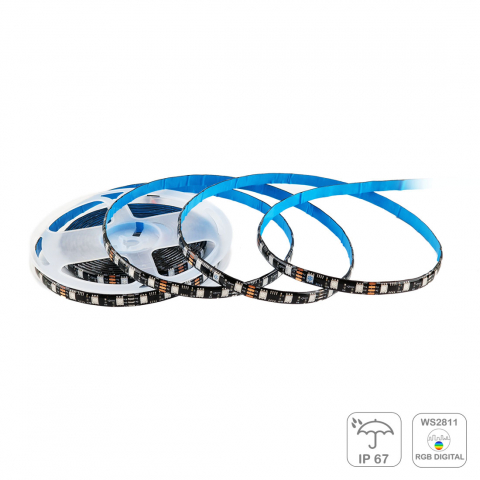Banda Led SMD - Banda led adresabila 12V RGB Exterior