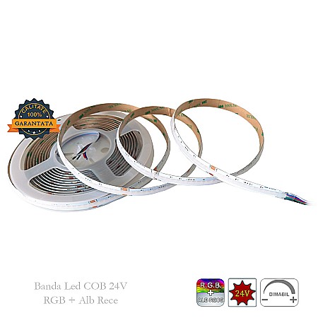 Banda led Cob RGBW 24V Alb Rece [2]