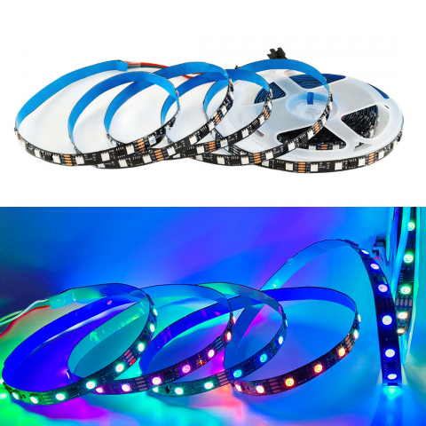 Banda Led SMD - Banda led digitala 12V RGB 60 led
