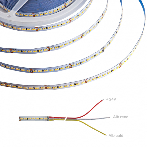 Banda Led SMD - Banda led lumina calda si rece CCT 24V 10m