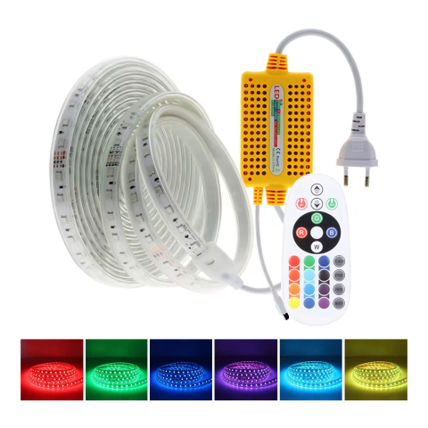 Banda led rgb 220v exterior 60 led metru [1]