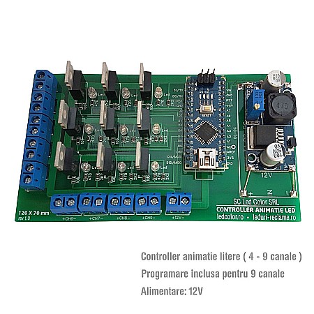 Controller Led - Controler animatie reclama 9 canale