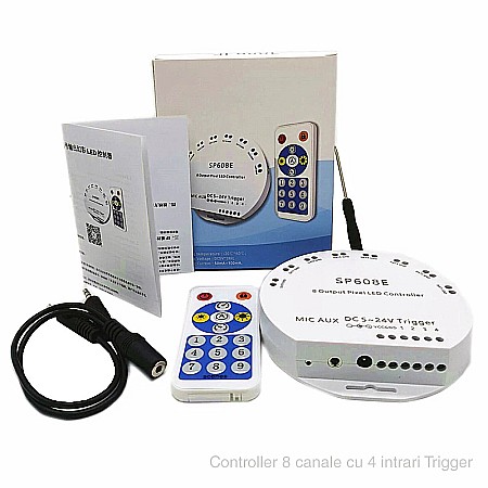 Controler muzical 8 canale banda led digitala SP608E [0]