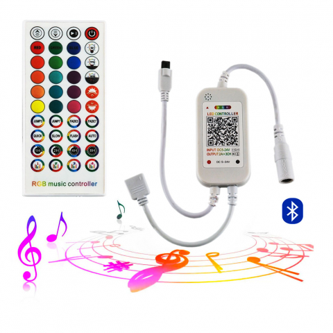 controler muzical rgb cu telecomanda si bluetooth