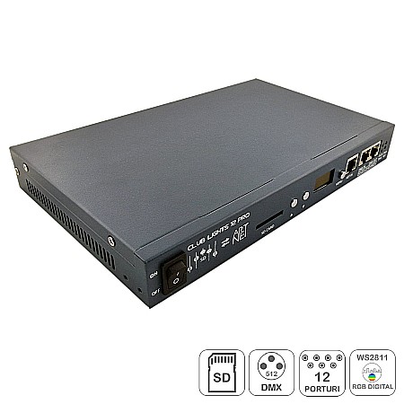 Control DMX - Controller Art-Net DMX 12 porturi