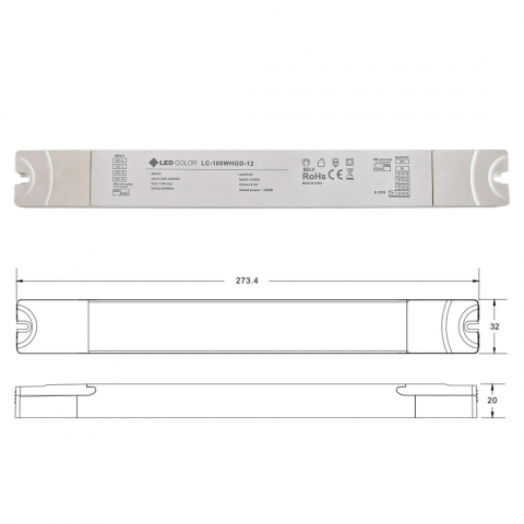 Sursa led 12V slim 100W [1]