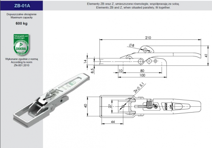 Contraplaca inchizator oblon remorca Z-01A [2]