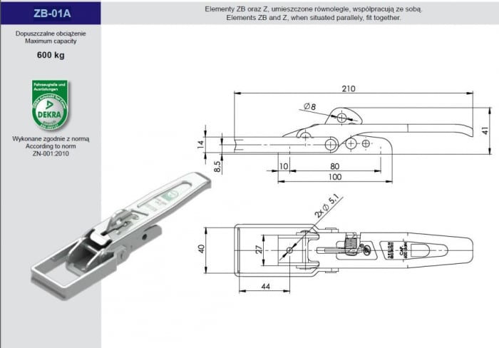 Contraplaca inchizator oblon remorca Z-02A [4]