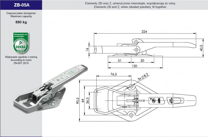 Contraplaca inchizator oblon remorca Z-02A [3]