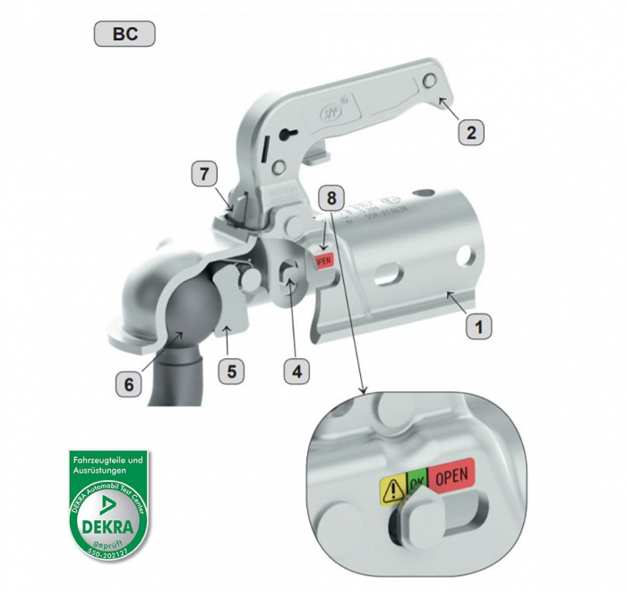 Cupla remorca 1300 kg profil bara rotunda 45,50 mm SPP ZSK1300B [3]