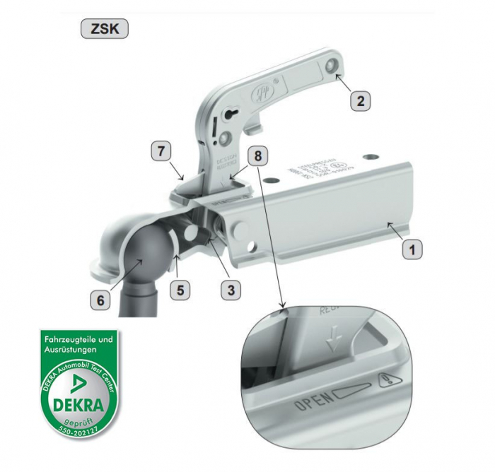 Cupla remorca 750 kg profil bara rotunda 50,50 mm SPP ZSK750C [5]