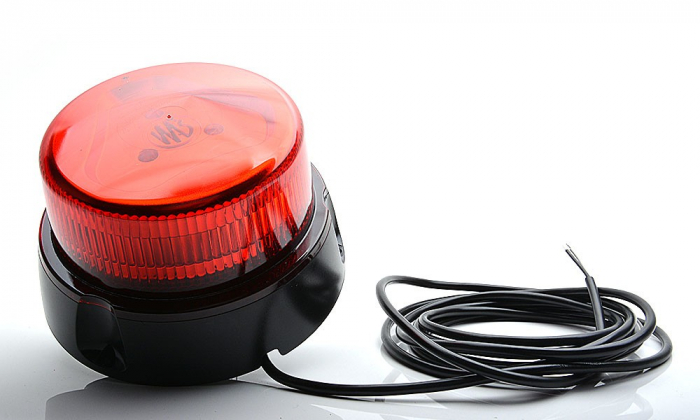 Girofar cu LED 1 functie rosu 12-24V [2]