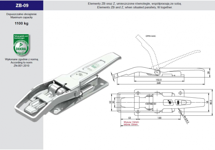 Inchizator oblon  remorca ZB-09 1100Kg [2]