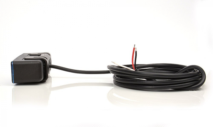 Lampa avertizare stroboscop LED albastru 12v-24v [4]